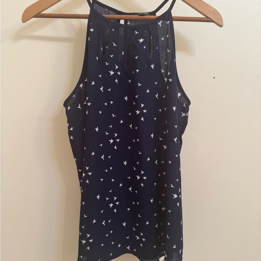 Papermoon Navy Patterned Top